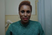 Issa Rae giving mirror affirmations in HBO's Insecure